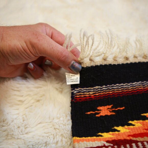 Vintage Acrylic Wool Blend Woven Table Top Southwestern Print Deco Placemat - Picture 4 of 6